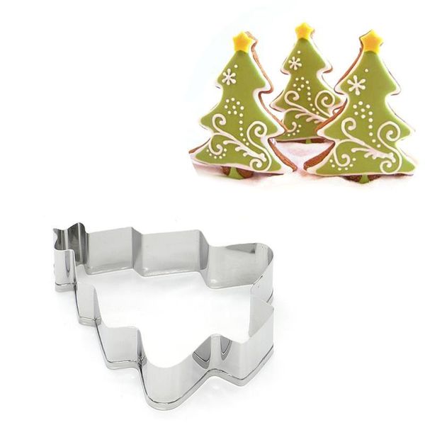 

baking moulds christmas tree cookie cutter stainless steel biscoito mold fondant pastry sugarcraft cake decorating tools