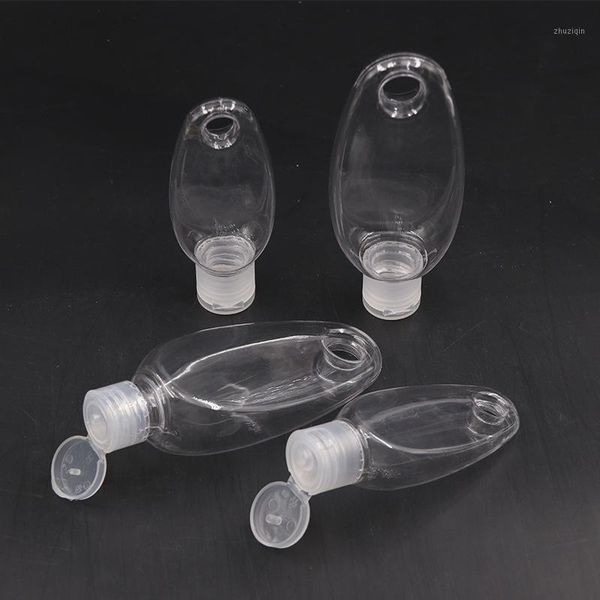 

storage bottles & jars 10pcs empty plastic clear small travel container for liquid transparent bottle with keyring refillable txtb1
