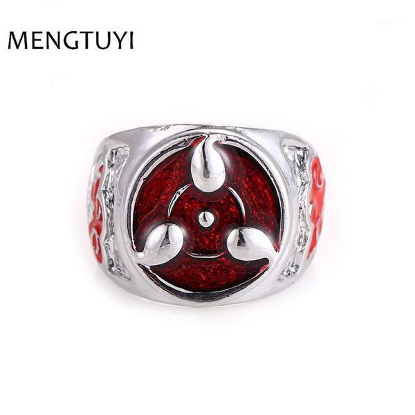 

cluster rings j store selling anime naruto ring sharingan pattern cosplay jewelry for women men costume siza 9 wholesale retail1, Golden;silver