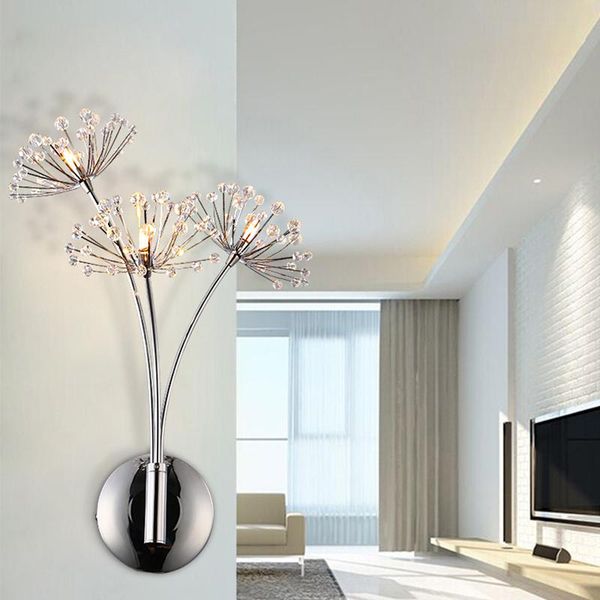 

wall lamp modern american luxury crystal simple living room bedroom bedside decor home sconce light fixture luminaria