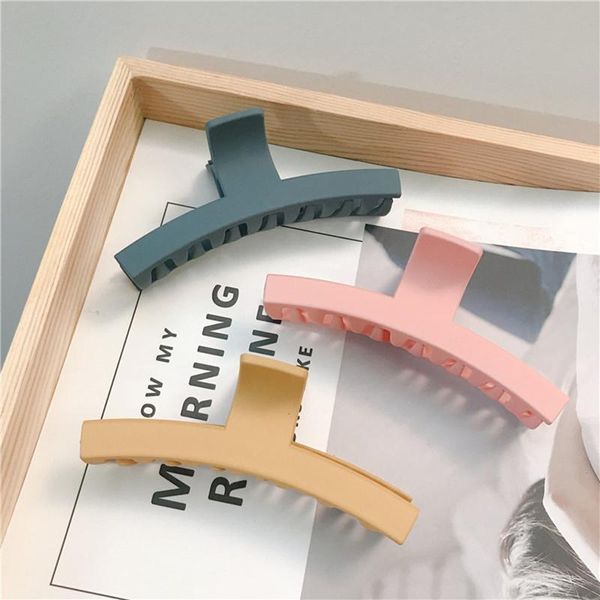 

hair accessories korean claw for women solid color simple bath clip barrettes girls make up washing tool