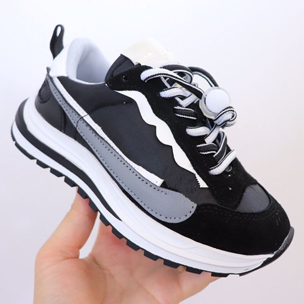 

classic casual shoes kids running shoes double hook and tongue pour enfants athletic boy girl off noir infants green gusto sneaker336i, Black