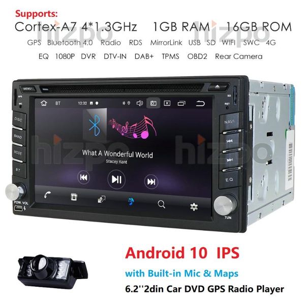 

player 2 din android 10.0 car dvd for qashqai x-trail almera juke universal multimedia gps navigation mirror link cam