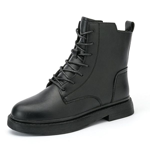 

boots 2021 autumn short british style retro fashion student, Black
