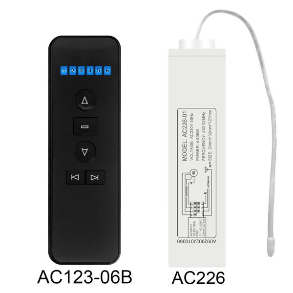 

smart home control anysane 2021 universal small outdoor waterproof roller shutter motor receiver 433.92mhz 6ch white rf remote