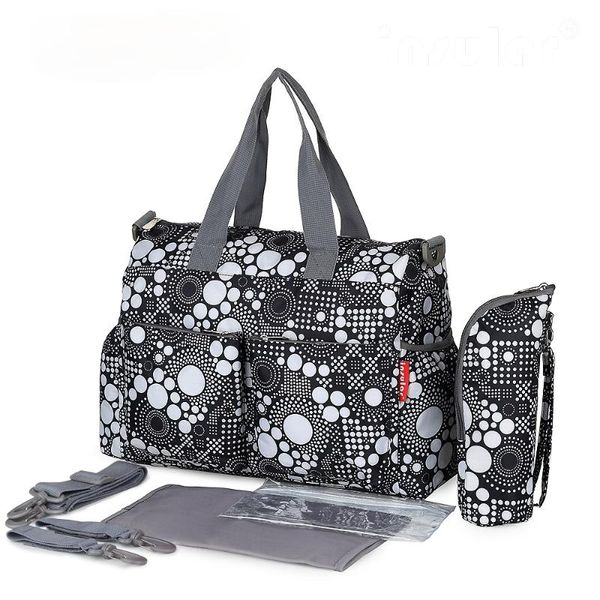 

insular 5pcs/set baby diaper bag backpack nappy bags mother shoulder maternity stroller waterproof handbag mummy