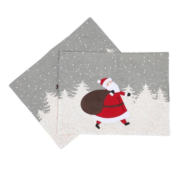 

mats & pads 2 pcs xmas table christmas dinner decorative place mat ornament
