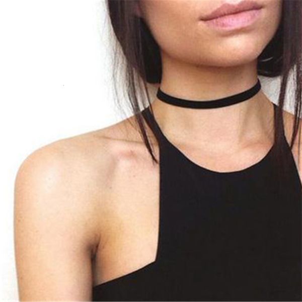 

valentine's day gift punk gothic white velvet choker necklace tattoo necklaces women chocker collares mujer collier femme bijoux, Silver