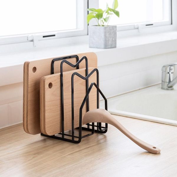 

multi layer chopping cutting board holder pot lid organizer rack shelf stand kitchen storage space saving & organization