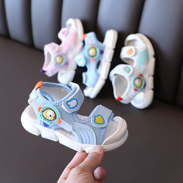 

infant toddler shoes summer baby girls boys sandals breathable children student anti-kick shoes soft bottom kids beach sandals, Black;grey