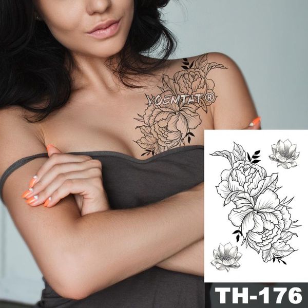

temporary tattoos waterproof tattoo sticker sika deer bird pattern tatoo translated tatto desert rose body art fake arm for women