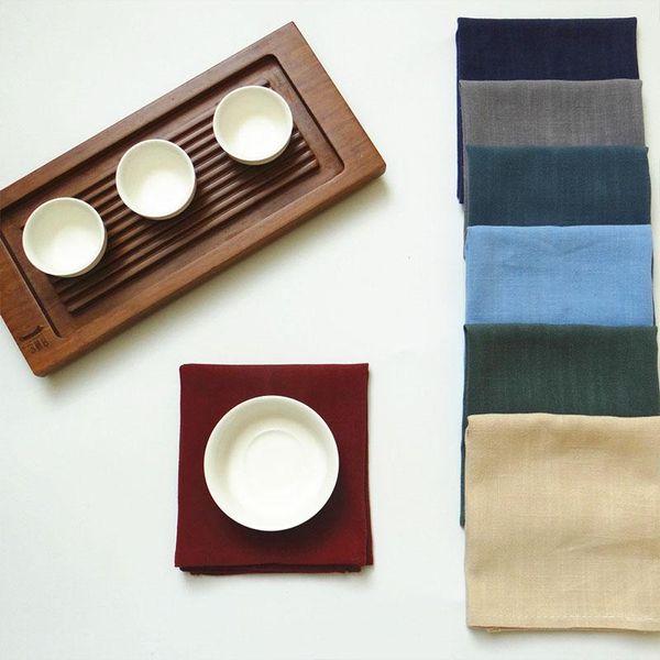

table napkin napkins 30*40cm 1 pcs cotton linen western dinner serviette kitchen dishcloth tea towels good water absorption