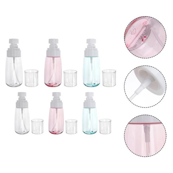 

storage bottles & jars 6pc shampoo press type shower cosmetic for outdoor