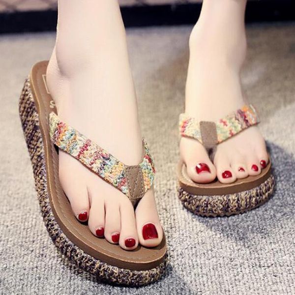 

slippers women summer footwear flats sandals ladies casual shoes lovely fashion non-slip flip flops leisure sandalias mujer s187, Black