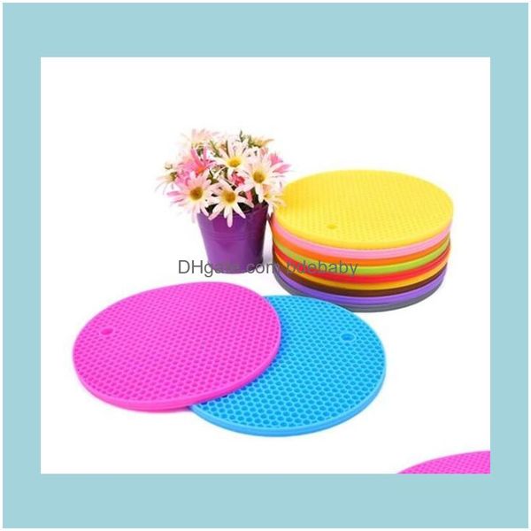 

other decor dÃ©cor home & gardensile mats placemat heat resistant honeycomb skid pad anti-slip round pads tableware cup coaster pot holder ta