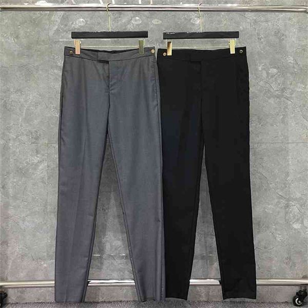 

pants fashion tb thom brand men slim casual suit pants business black spring and autumn cotton formal trousers
