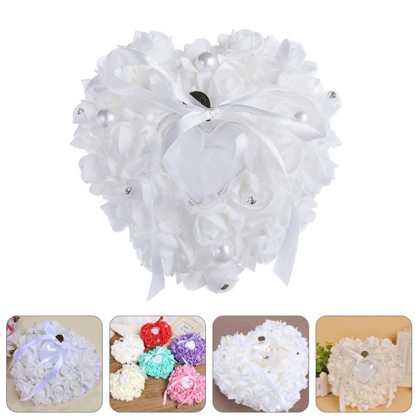 

cushion/decorative pillow 1pc heart shape ring wedding rose flower tray gift