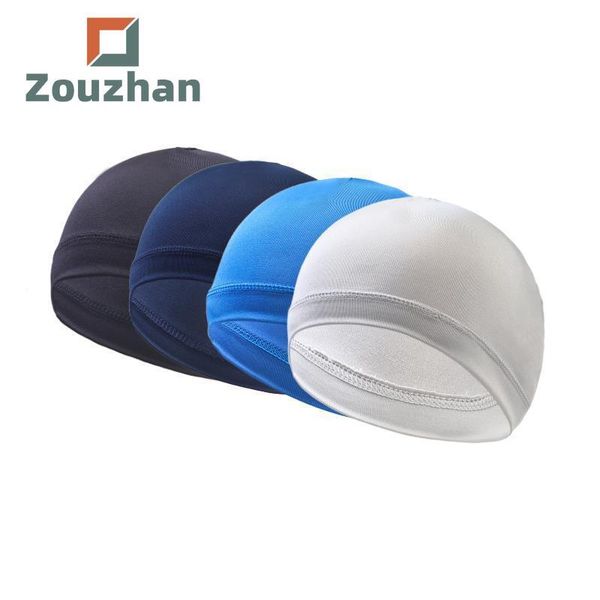 

cycling cap summer windproof sunscreen sports outdoor soft hood hat bicycle mountain bike liner caps & masks, Black
