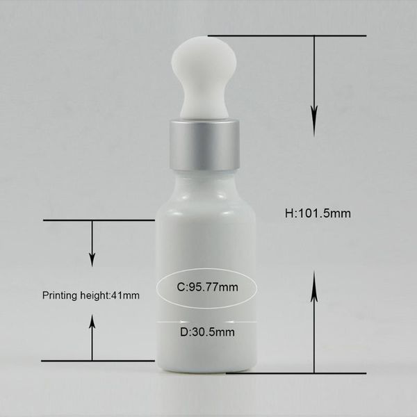 

storage bottles & jars oval glass white dropper bottle,20ml essential oil container
