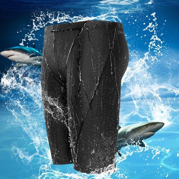 

two-piece suits f62e men waterproof swim with swimming cap beach board shorts quick-dry pants