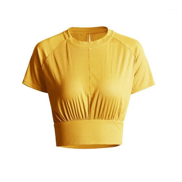 

yoga outfit workout for women gym blouses t- shirts running crop sports vest slim fit fitness woman short sleeve