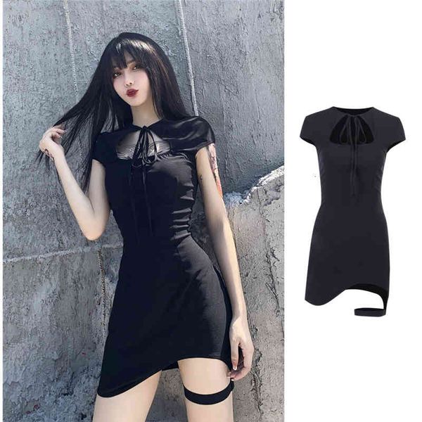 

dress Gothic party women's skirt, black tight miniskirt, retro street clothes, Black;gray