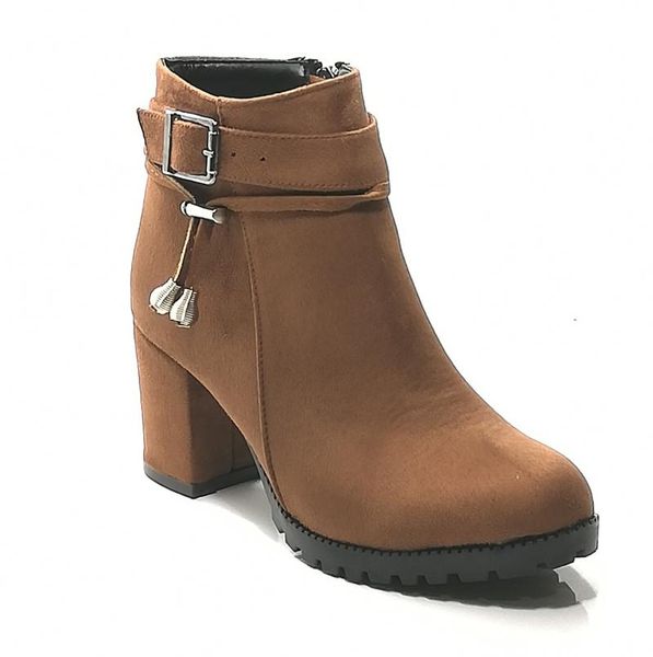

boots brown. suede. women's winter boots.  cm heel height. platform. office. wedding. party. for use. latest trend, Black