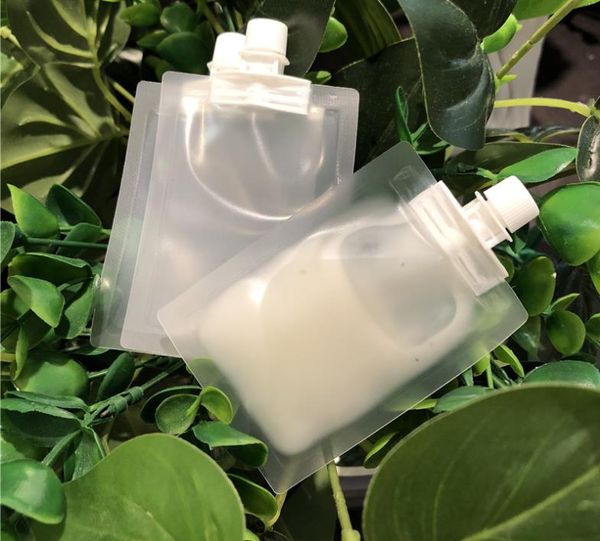 2000 pcs 5ml amostra líquida líquida saco de bico de plástico translúcido bolsa de embalagem de loção de creme para maquiagem cosmética oferta premium
