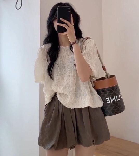 

women's tracksuits summer harajuku sweet two piece set women short sleeve chiffon + casual shorts pants sets cute kawaii 2 pieces outfi, Gray