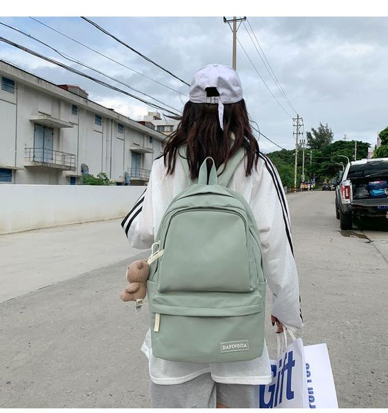 

backpack s3488 - leisure multi-function trend solid color large capacity