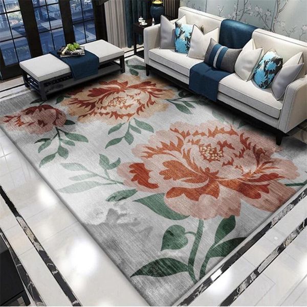 

carpets american chinese retro abstract peony three dimensional large flowers kitchen living room bedroom bedside carpet floor mat