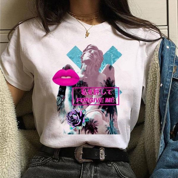 

vaporwave michelangelo clothes ulzzang womens white japanese print
