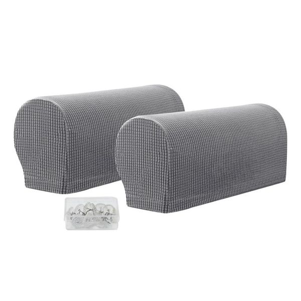 

2pcs grid pattern couch arm dustproof stretchable elastic anti slip removable sofa armrest cover furniture protector universal chair covers