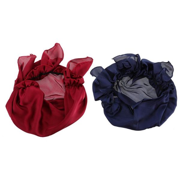 

shower caps 2pcs night sleep satin elastic sleeping hat for