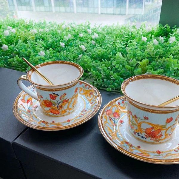 

porcelain coffee cups and saucers with box ceramic tea cup saucer set home party decor luxury wedding birthday gift &