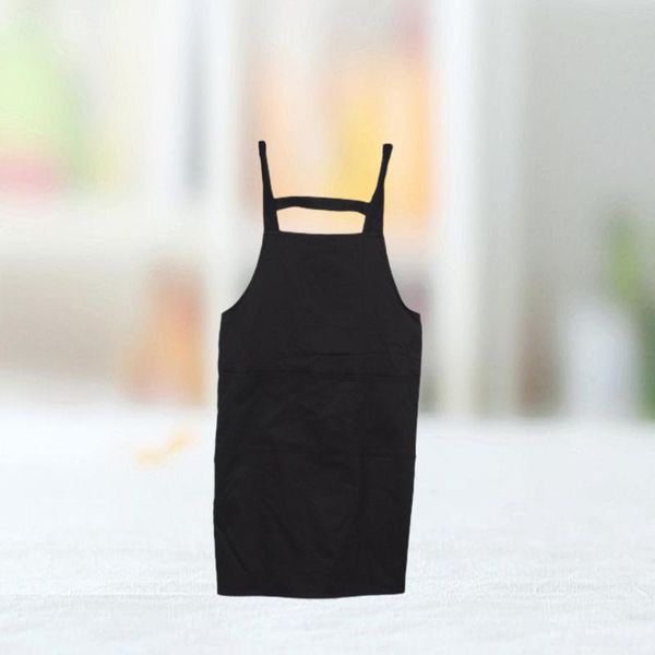 

aprons pure color apron working kitchen cooking el fashion coffee (black)