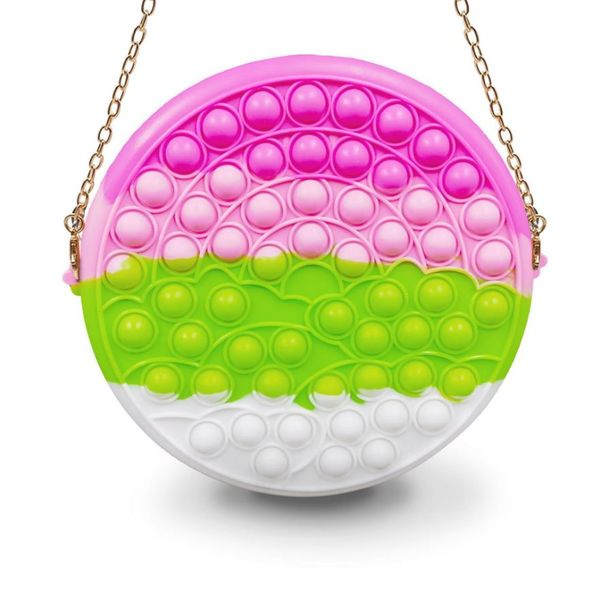 

rodent pioneer bag large size rainbow silicone bubble music unzip toy coin purse