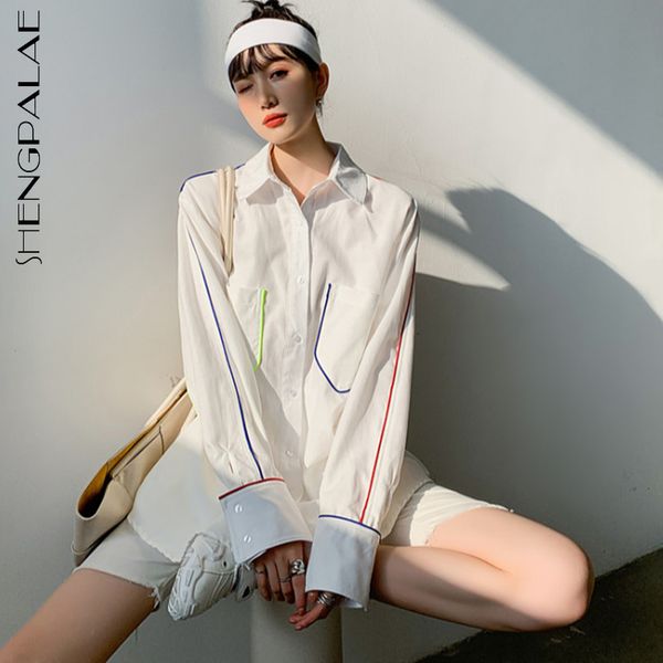 

women's blouses & shirts elegant sunnscreen blouse spring laple large size single breasted long sleeve shirt female 5c46 mtk3, White