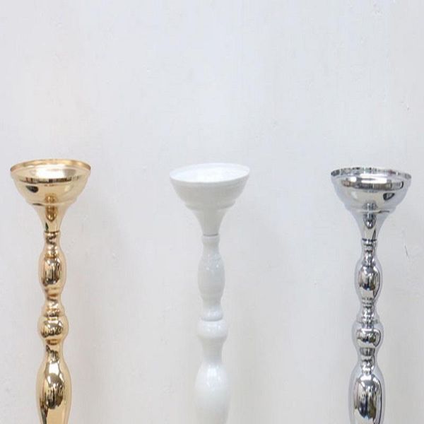 

party decoration 51cm/20" gold candle holders flower vase table centerpiece event rack road lead wedding metal candlestick 1pcs