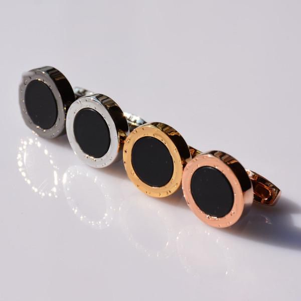 

2021 luxury cufflinks good quality man classic stainless steel style with jewelry silver gold black rose-gold colors shirt cuff
