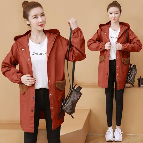 

women's jackets hodisytian 2021 fashion jacket for women hooded casual coat bomber outerwear casaco female jaqueta mujer plus size, Black;brown