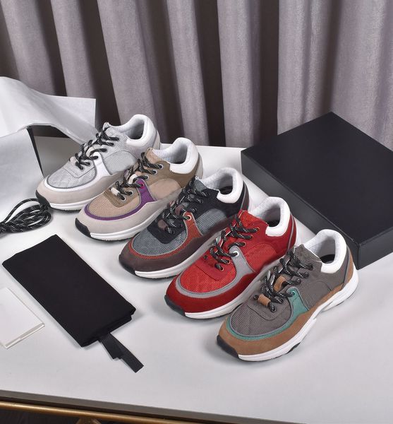 

luxury designer casual shoes fabric suede calfskin men women nylon reflective sports sneakers velvet platform comfort low running trainers w, Black