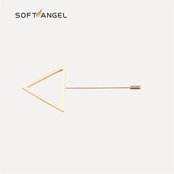 

21 clothing geometric triangle women's collar pin new brooch, Gray