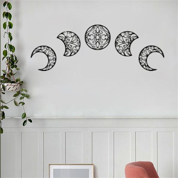 

decorative objects & figurines modern style moon decoration phase decor wall hanging wood interior bohemian art for bedroom