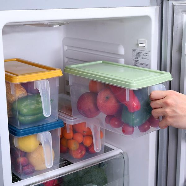 

kitchen transparent storage box upgrade thickened refrigerator fresh-keeping grain sealed can bottles & jars