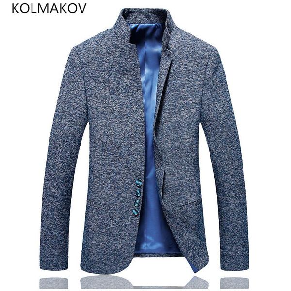 

men's suits & blazers 2021 brand style masculino luxury stand collar light grey male blazer dress good quality formal party hommome, White;black