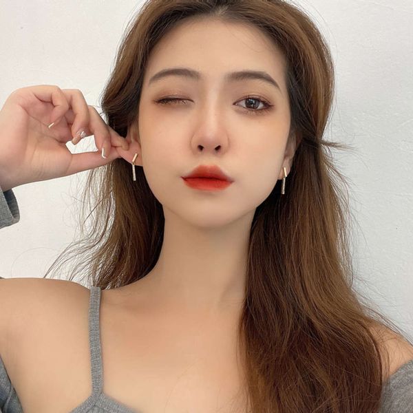 

personalized simple word earrings fashion temperament inlaid girl