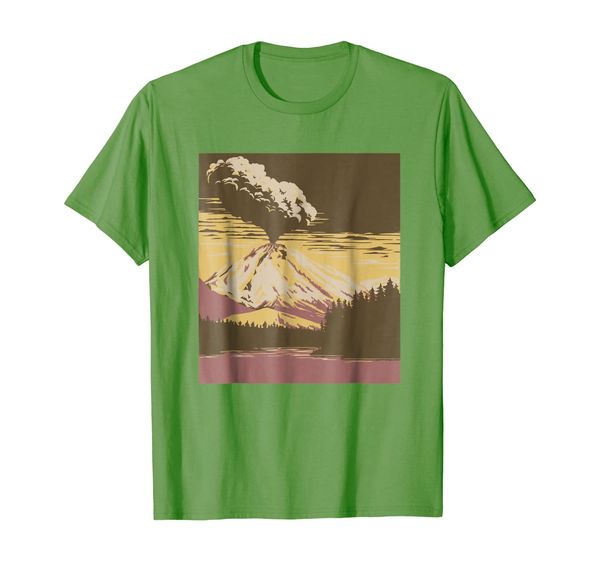 

erupting volcano t-shirt, volcanoes lover geology shirt, White;black