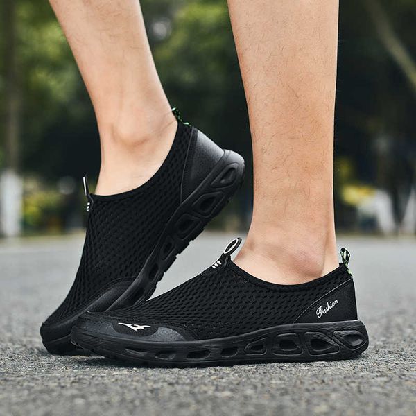 Calçado para caminhada Nine o'clock Mesh Men Aqua Shoes Casal Respirável Secagem Rápida Tênis de Água Leve Antiderrapante Calçado Esportivo Sapatos de Praia Tamanho 35-48 HKD230706