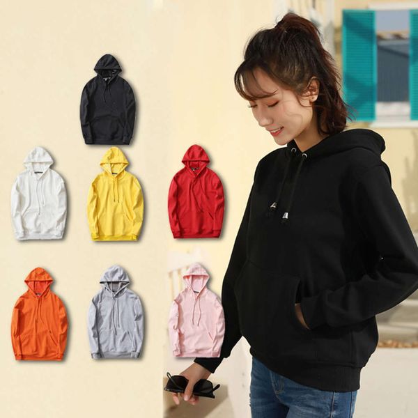 

autumn and winter hoodie plush thickened beaver pullover blank sweater loose, Black
